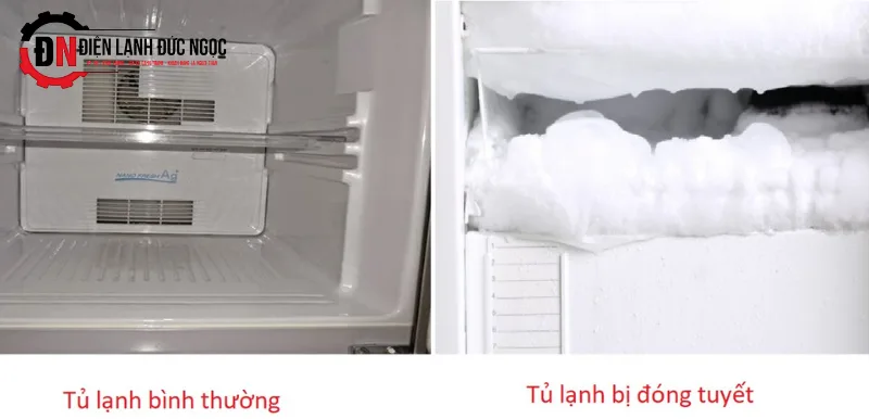 Tủ lạnh bị đóng tuyết